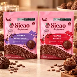 Granulado Flakes Sabor Chocolate ao Leite OU Meio Amargo - Profissional - 300g - Sicao | Brigadeiro Gourmet, Bolos, doce