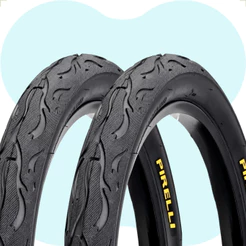 Par Pneu Pirelli Tornado Beta Aro 26 X 2.125 Flame Balão Bicicleta Montadinha motorizada manobra