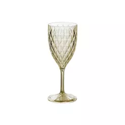 Taça Vinho Plástico 330 ml Citrino Glamour Plasútil