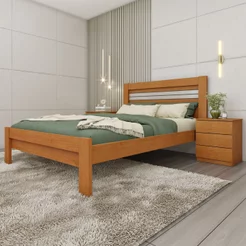 Cama Casal 100% MDF Safira Bege/Cinamomo Cinamomo