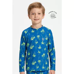 Camiseta de Proteção Infantil Menino Surf Elian Azul