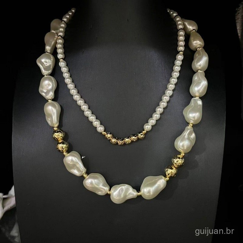Colar de pérolas de pérola pulseira conjunto de duas peças/colar de banquete de alta qualidade/acessórios de pérolas art