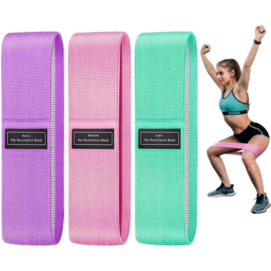 Kit 3 Faixas de Resistência Elástica Exercício Mini Band Tensões Funcional Academia Treino Perna Glúteos em Casa Pilates em Oferta na Shopee
