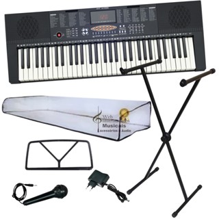 Teclado Musical Mxt M-t1280 - 300 timbres 61 Teclas+ Microfone+ Capa Cristal+ X em Oferta na Shopee
