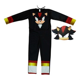 Fantasia Sonic Menino Infantil Preto Longa com Máscara Shadow Festa Carnaval Halloween
 em Oferta na Shopee