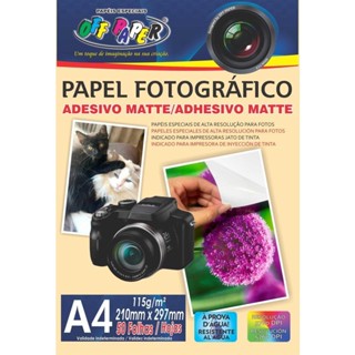Papel Fotográfico Adesivo Matte 115g A4 50 Fls - Off Paper em Oferta na Shopee
