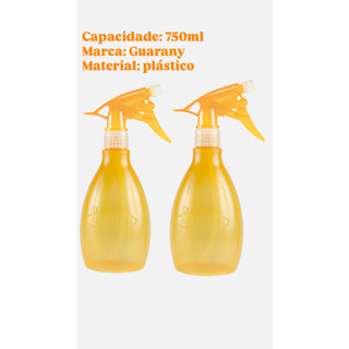 KIT COM 02 BORRIFADOR MANUAL GUARANY COM GATILHO 750ML em Oferta na Shopee