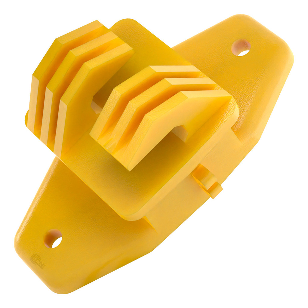 1000un Isolador W Econômico 63mm Cerca Elétrica Anti-UV Fixação Rural Para Mourão Amarelo Uso Rural