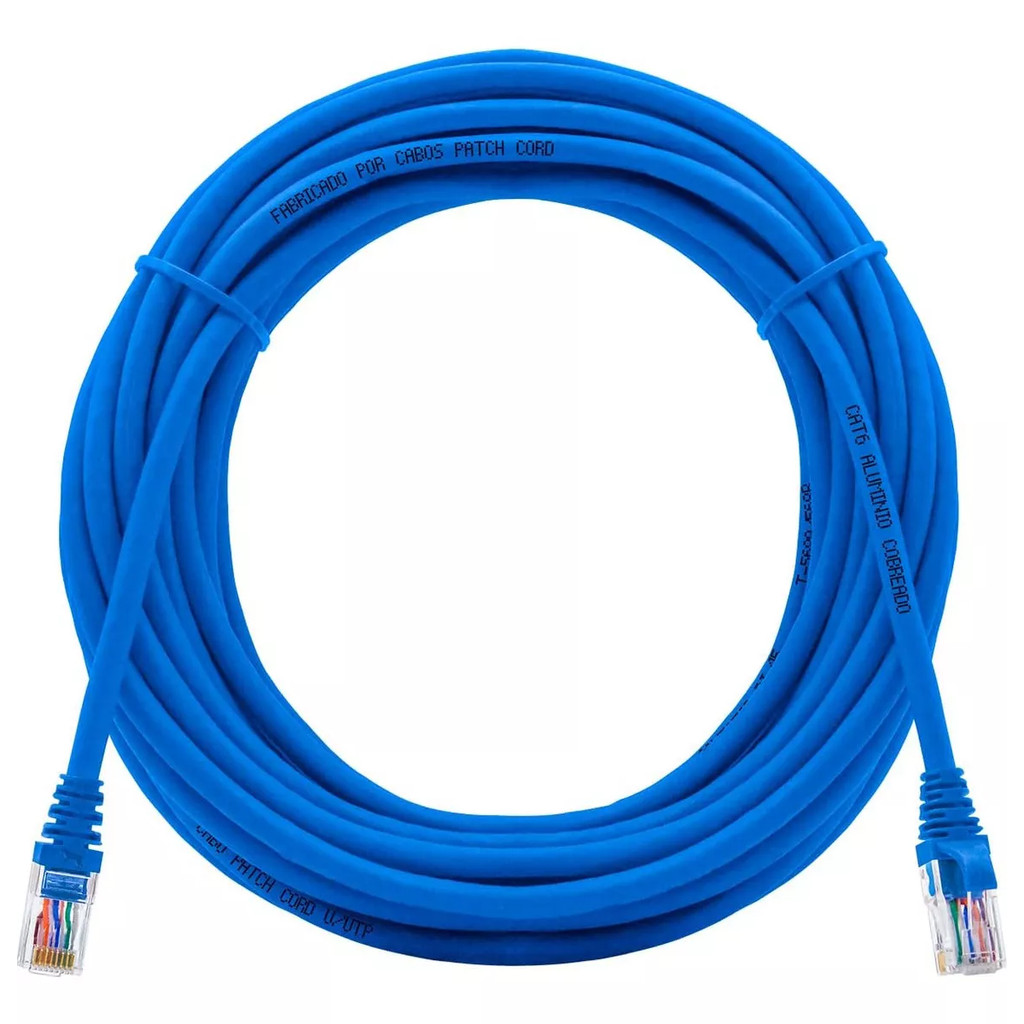 Cabo De Rede Azul Rj45/rj45 Polietileno 10,00m B-max Bm8677