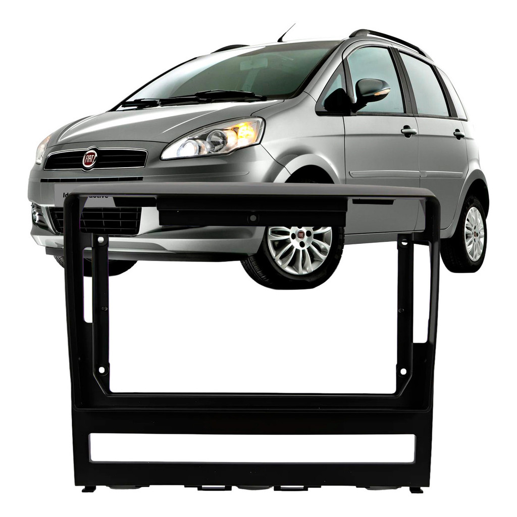 Moldura Central Multimidia 9'' Fiat Idea A Siena 2008 A 2012