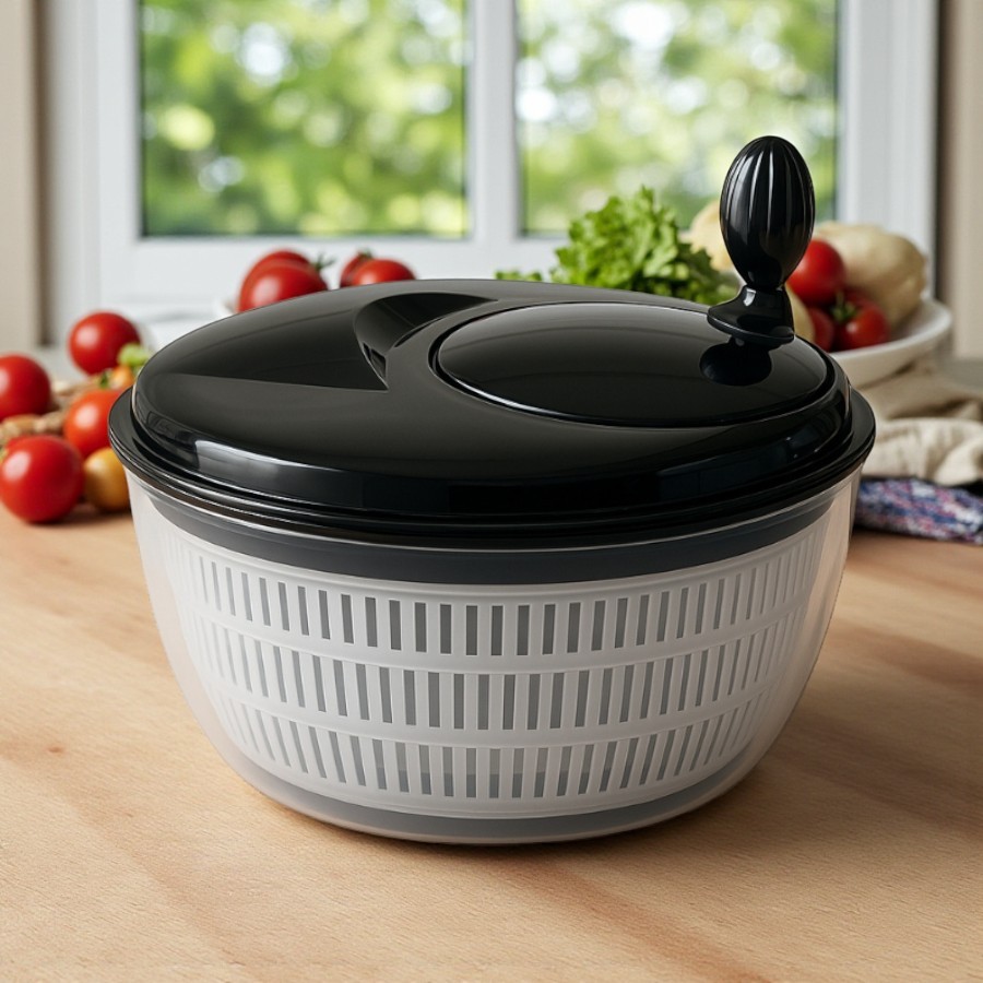 Centrífuga de Salada 4L Manual com Escorredor de Água – Secador de Verduras em Oferta na Shopee