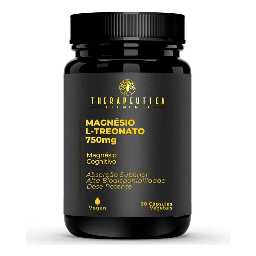 Magnésio L-treonato 750mg Vegan 60 Cápsulas Therapeutica Sem Sabor