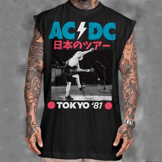 Camiseta regata machao oversized masculino banda de rock acdc tokyo 81 retro vintage  Longline em Oferta na Shopee