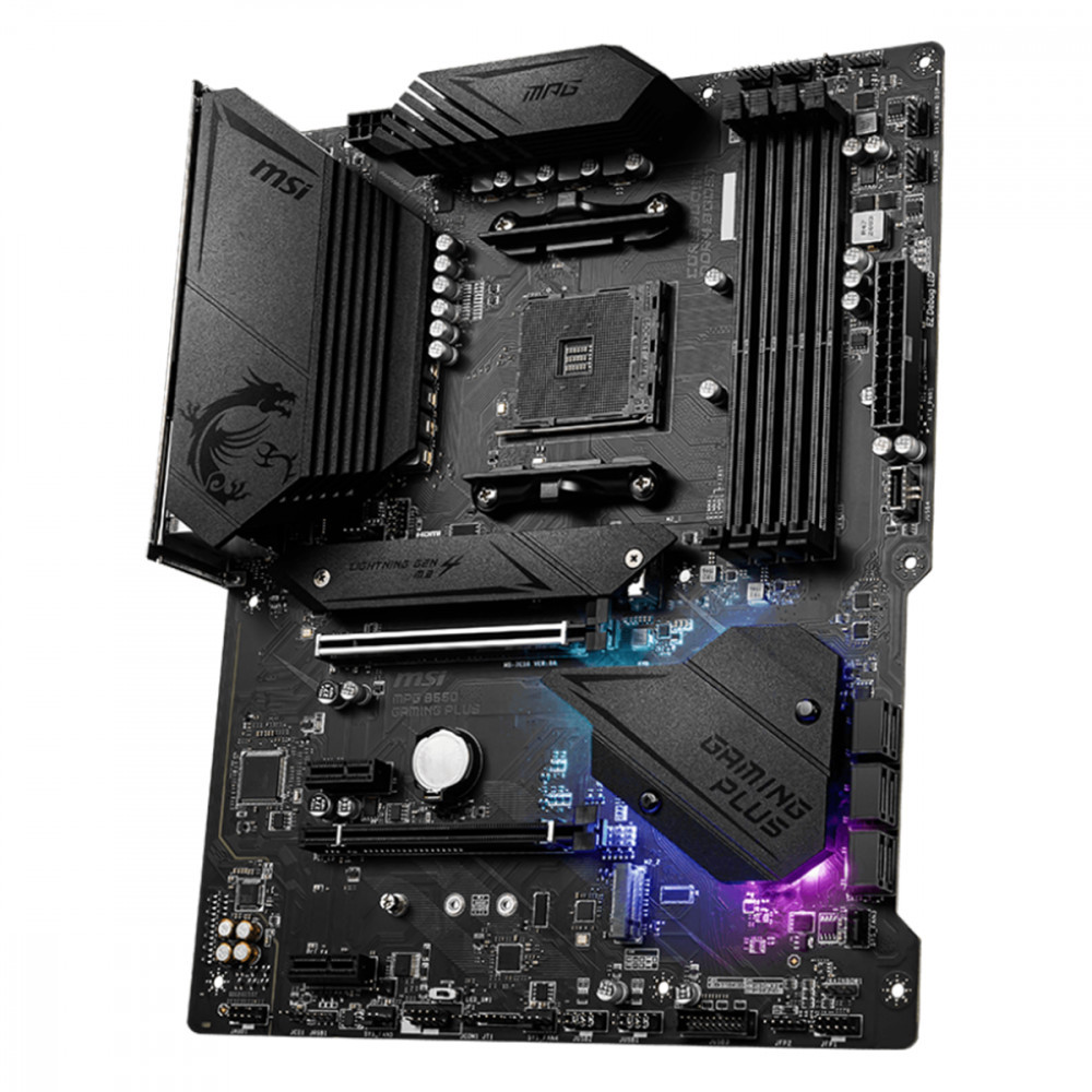 Placa Mãe MSI Para AMD AM4 B550 MPG Gaming Plus 4xDDR4 ATX - detalhe