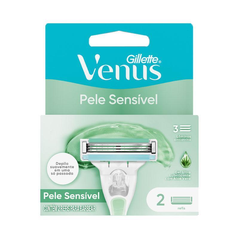 Carga para Aparelho de Depilar Gillette Venus Pele Sensível 2 Unidades em Oferta na Shopee