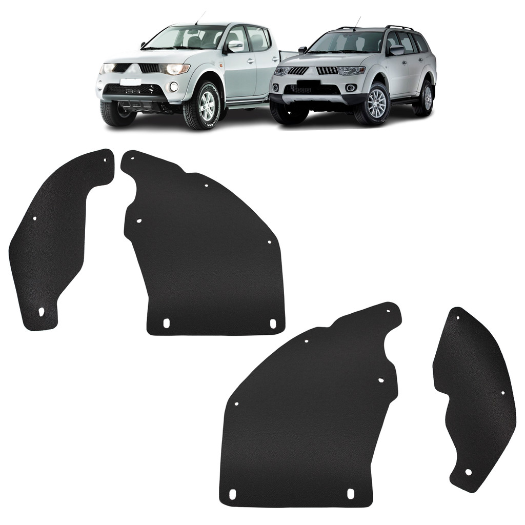 Proteção Guarda Pó Vedador Guarnição Caixa Rodas Para-lama Mitsubishi Triton e Dakar 2007 - 2016 + Presilhas