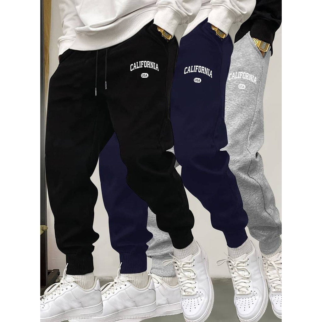 Kit 3 Calça Moletom Fitness Algodão Fitness Unissex Estilosa