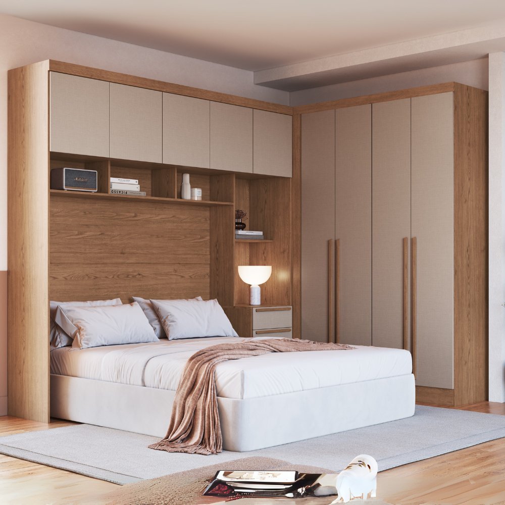 Guarda-roupa Casal 11 Portas Infinity Cedro/Duna em Oferta na Shopee