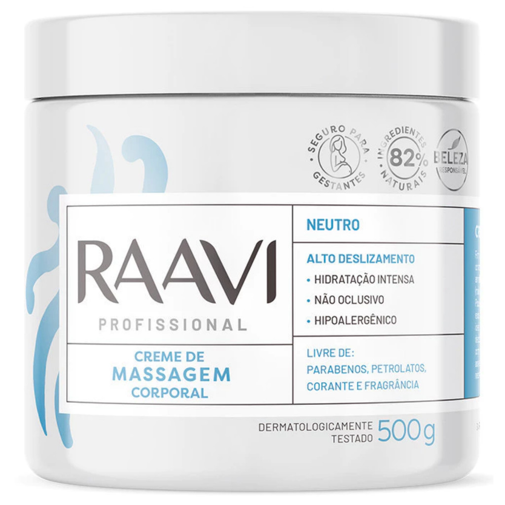 Creme De Massagem Neutro Corporal Raavi - 500g