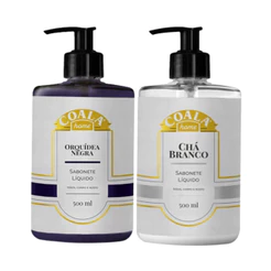 KIT C/2 SABONETE LÍQUIDO COALA ORQUÍDEA NEGRA + CHÁ BRANCO 500ML