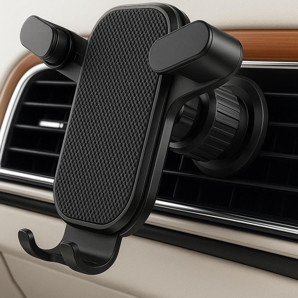 Imagem Suporte de Celular Carro 360º Giratório Universal Multifuncional Ventilacao Ar Condicionado Veicular