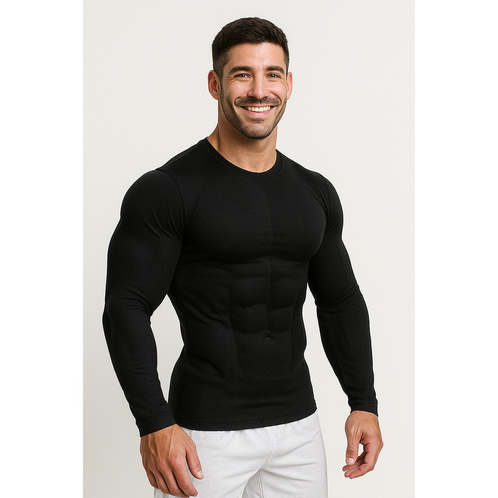 Camisa Térmica Proteção Uv 50+ Segunda Pele Camiseta Blusa Malha Fria Unissex Academia Manga Longa