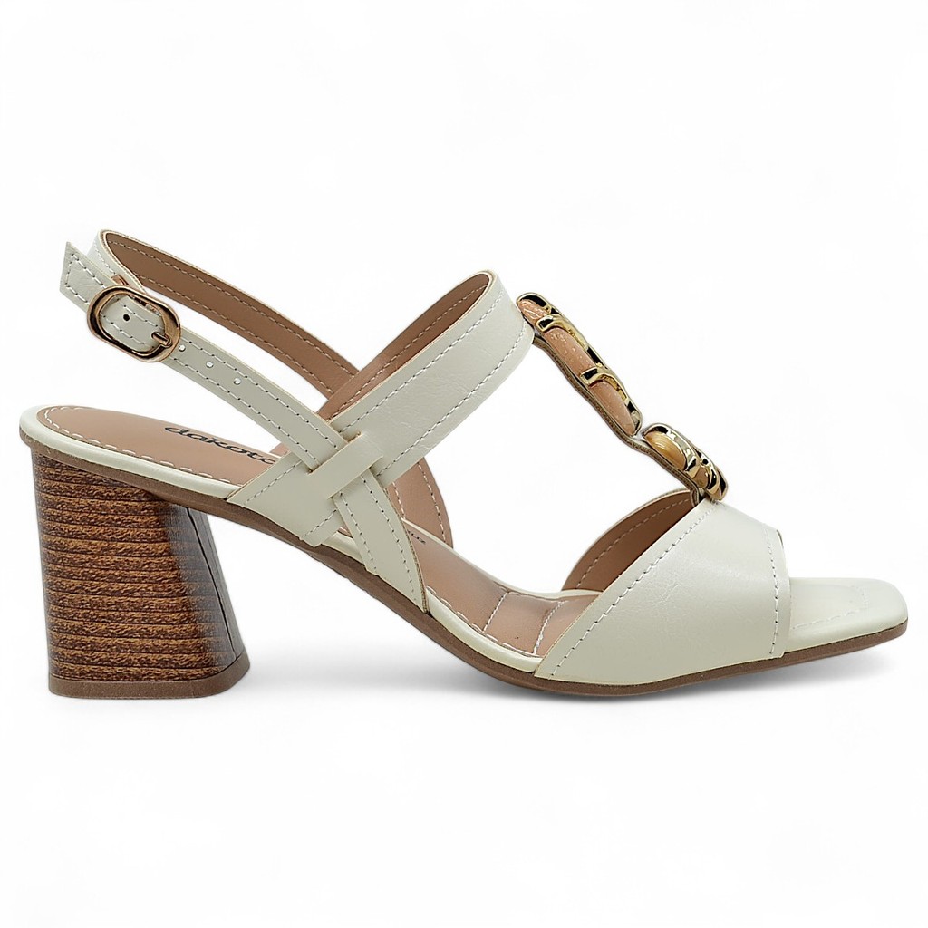 Sandalia Dakota Salto Bloco Feminino Conforto Pedraria Leve Original em Oferta na Shopee