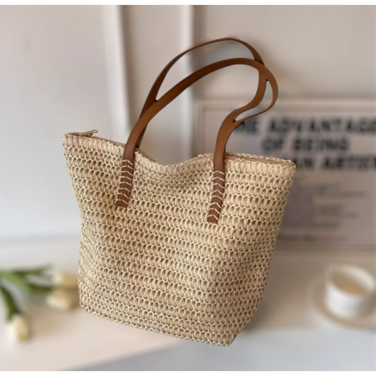 Bolsa De Palha Praia Verão Estilosa Fashion Mulher Presente Natal em Oferta na Shopee