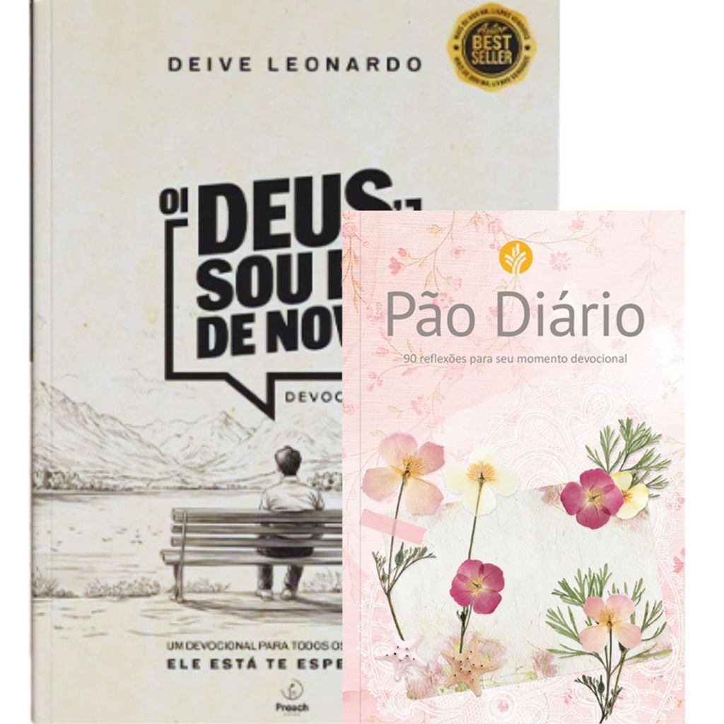 Kit 2 Livros | Oi Deus, Sou Eu de Novo -Deive Leonardo + Pão Diário 90 Reflexões Capa Feminina em Oferta na Shopee