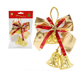 Laço Natalino Decorativo com Sininhos