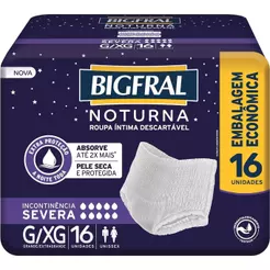 Fralda Geriátrica Bigfral Noturna Gd/Xg com 16 unidades