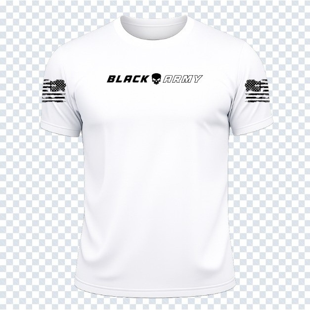 Camiseta Dry Fit UV Black Army Masculina | Proteção Solar UV | Tecido Esportivo Respirável para Treino, Academia