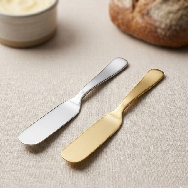 Kit 4 Espátulas Facas P/manteiga Patê Geleia Aço Inox - JI SHOP