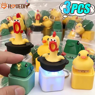Chaveiro Ativado Por Som De Borracha Macia ABS Ecológico , Brinquedo Recarregável Para Alívio Do Estresse Com Luz LED De