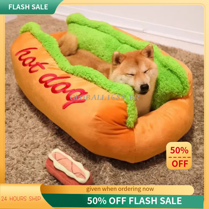 { Pronto Estoque } Cama Para Animais De Estimação Em Formato De Cachorro-Quente