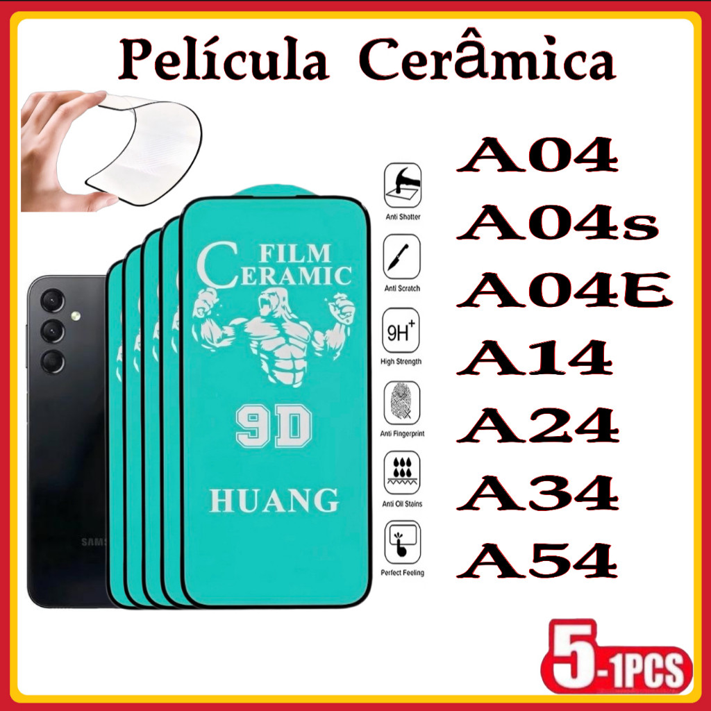 Película Cerâmica 9D 3D Samsung Gel Hidrogel Flexível A04 A04S A04E A14 A24 A34 A54 2k25