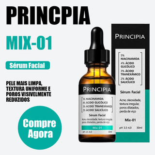 Sérum Facial Mix-01 com Niacinamida e Ácidos | Cuidados para Pele Oleosa