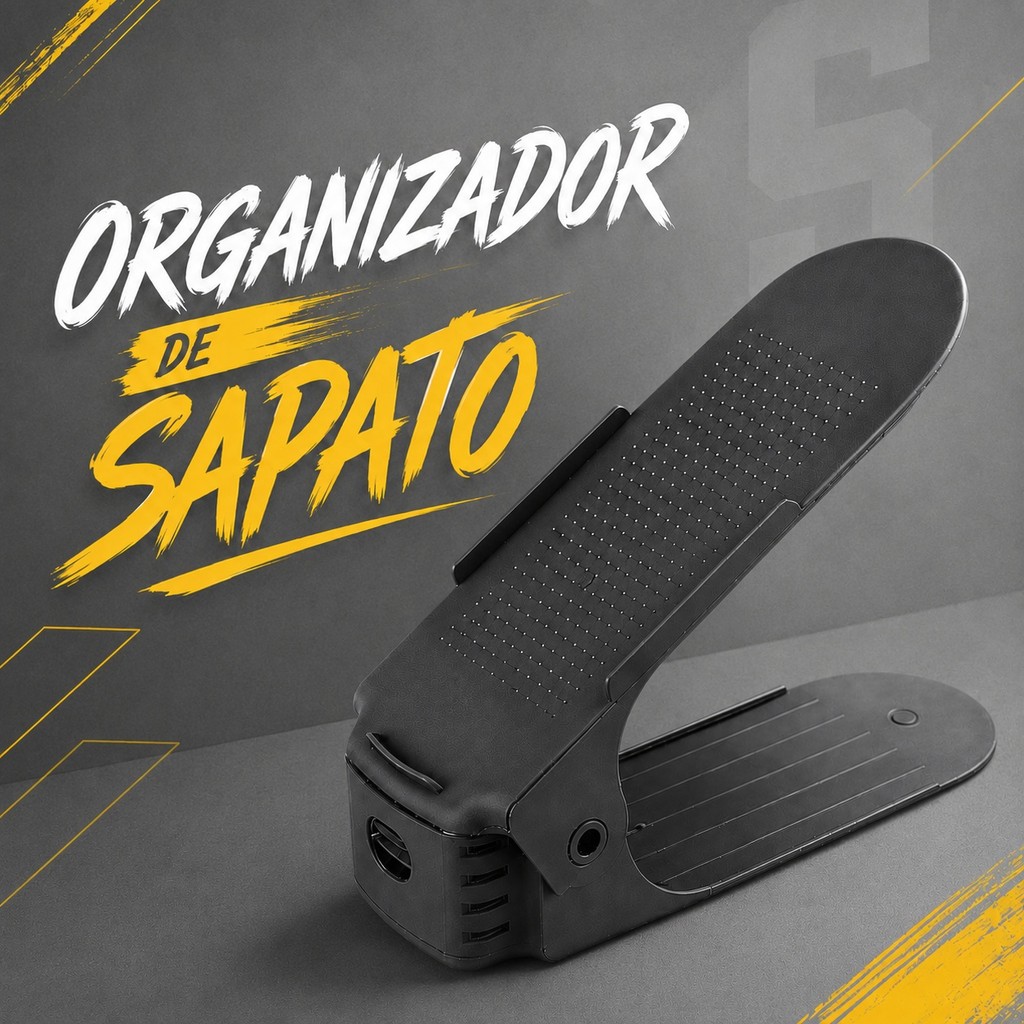 Kit 10 ou 20 Organizador de Sapatos Ajustável Antiderrapante Sapateira Porta Sapato