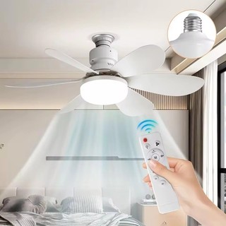 Lâmpada De Ventilador De Teto Ajustável De Três Velocidades-Luz Doméstico Soquete Com…
