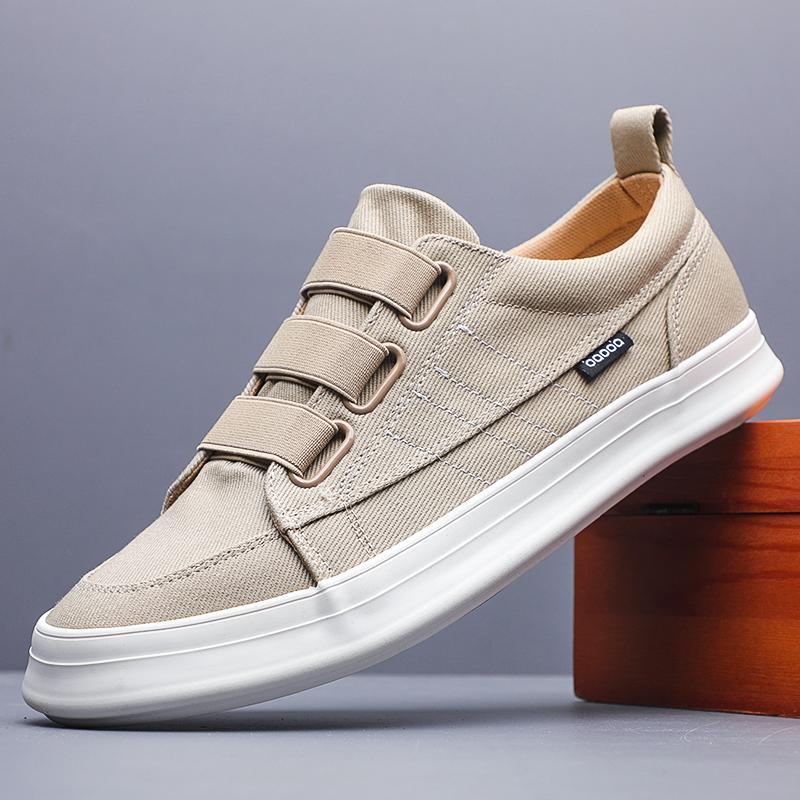 2025 novo estilo sapatos masculinos primavera verão respirável sapatos de lona sapatos casuais masculinos deslizamento-e