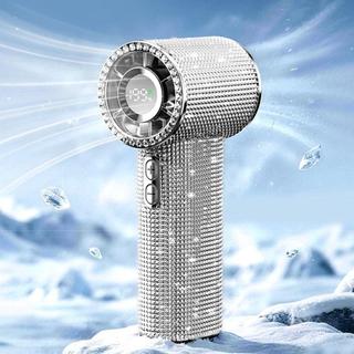 Ventilador Portátil De Strass INTREE , Mini De Resfriamento De Longa Duração De Tamanho Pequeno , Mão Vento Forte