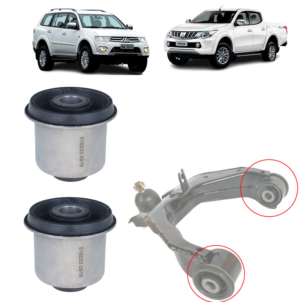 Kit 2 Buchas Bandeja Superior Dianteira L200 Triton 2.4 3.2 3.5 2008 A 2019