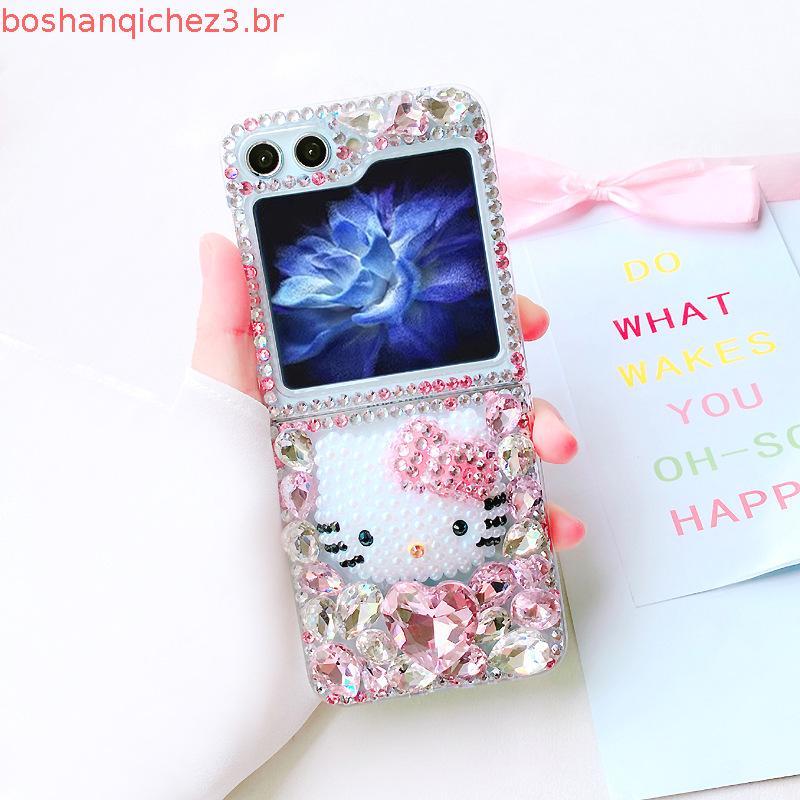 Capa De Telefone Dobrável Para Motorola Razr 70 60 50 40 Ultra Luxo Strass Bonit