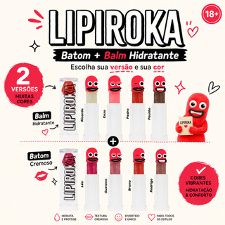 Batom Hidratante e Balm Hidratante Maquiagem Labial Divertida Lipiroka