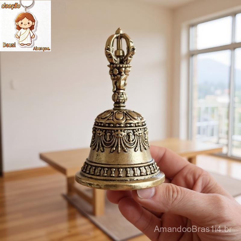 Imagem Retro Cobre Sinos De Vento Artesanato Em Bronze Fundição Caindo Tibetano Idéias Pingente De NW