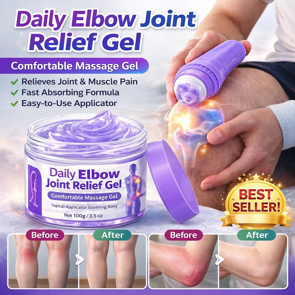【Conforto Diário】Gel para alívio diário da articulação do cotovelo, gel terapêutico/calmante/massagem corporal