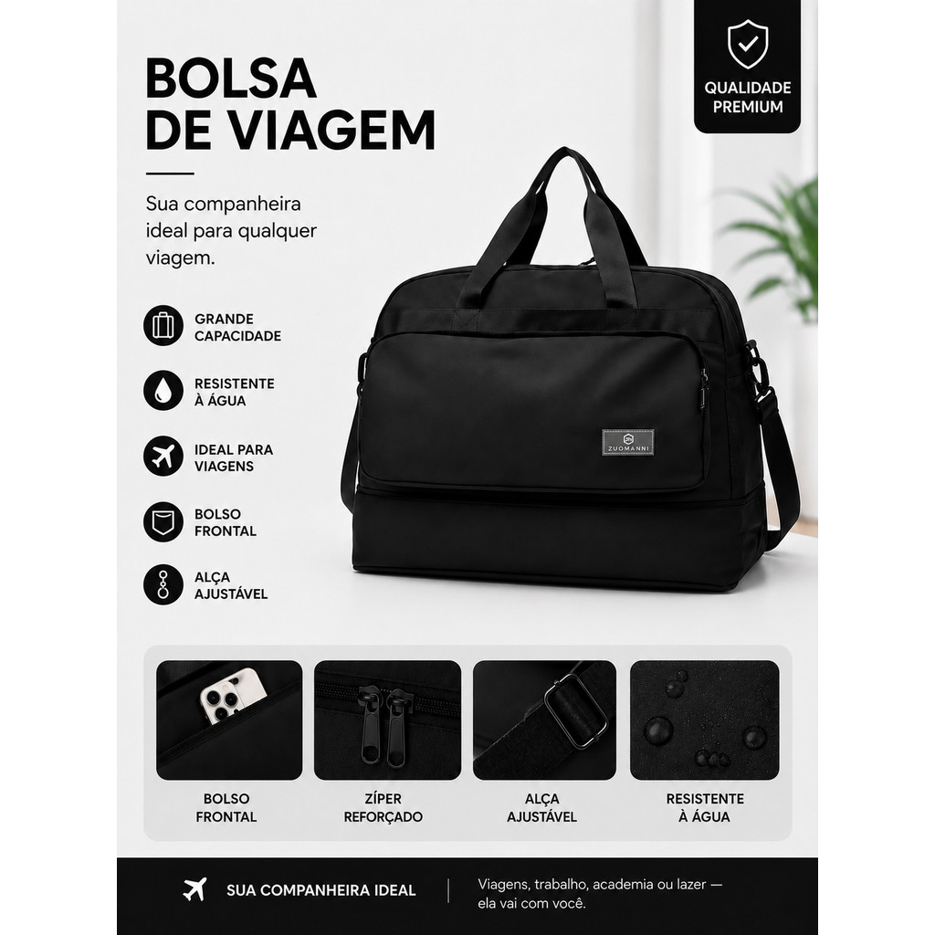 JAMI JAMI Bolsa Mochila Mala Expandível Maternidade Grande Capacidade À Prova D' Água Academia Viagem Esportiva 704