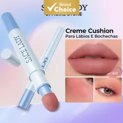 SACE LADY BR Almofada De Ar Batom Veludo Fosco Brilho Labial-Bálsamo Textura Sedosa Maquiagem Não Pegajosa Para Lábios