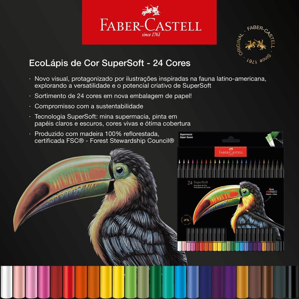 Lápis de cor SuperSoft 24 cores 210724 Faber-Castell · foto 2