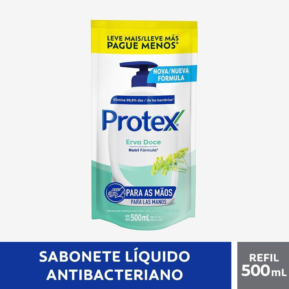 Sabonete Líquido Antibacteriano Protex Para as Mãos Erva-Doce Refil 500ml — imagem 2 de 2